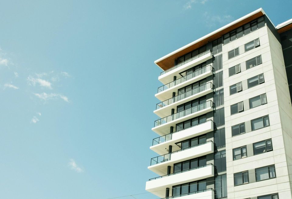 Lone Concrete Multifamily Apartment Building