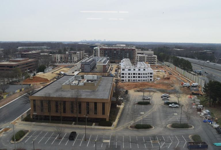 Work on residential projects to the east of Comstock's Reston Station led by EYA and other developers continues.