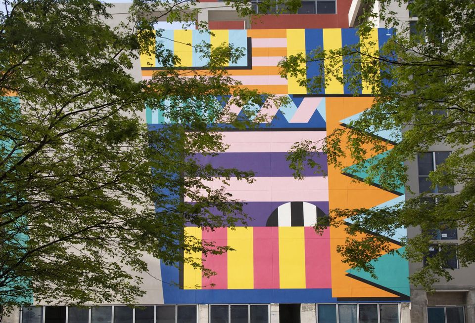 Chase Melendez's art piece in Wynwood on the Highley House