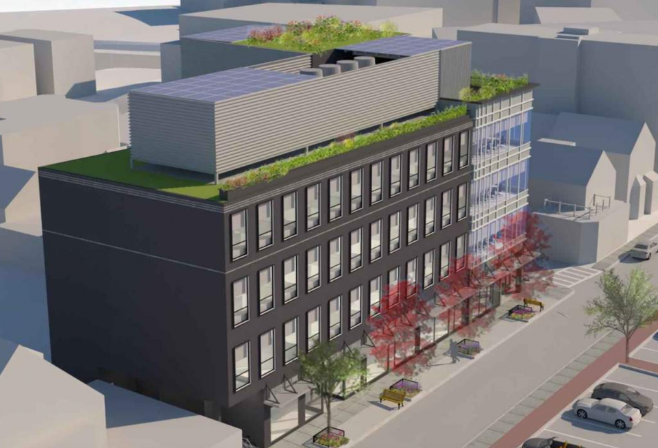 A rendering of the four-story lab project SGL Development had planned on White Street in Somerville.