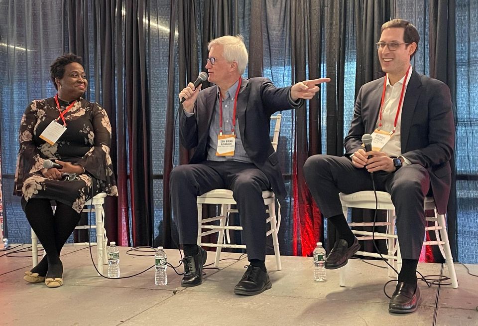 BOS Development's Beatrice Sibblies, State Sen. Brian Kavanagh and Morgan Stanley's Michael Givner