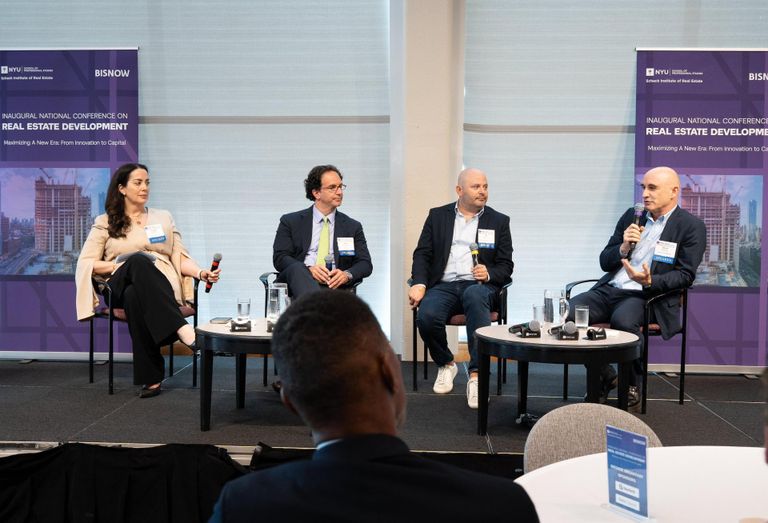 Taconic Partners' Colleen Wenke, The Bozzuto Group's Toby Bozzuto, Joy Construction's Eli Weiss, Hudson Companies' David Kramer
