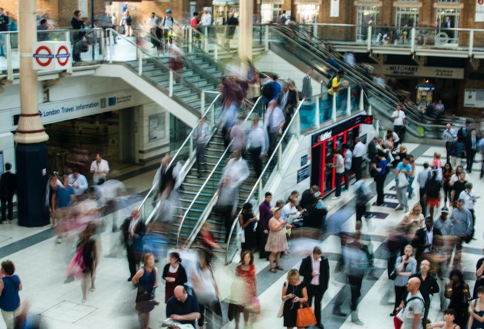 in-store shopping mall shoppers retail stock image stock photo