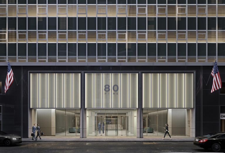 Rendering of renovation at 80 Pine 