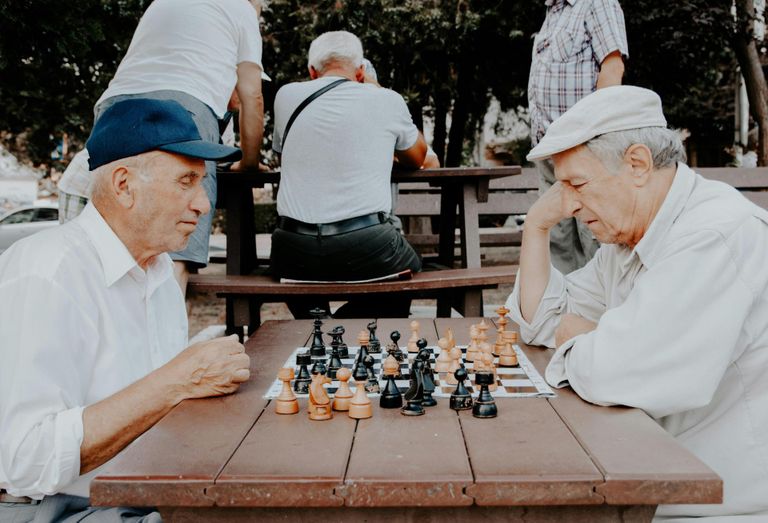 Old Men Playing Chess