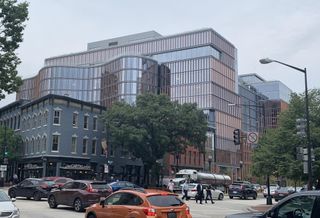 The 655 New York Ave. NW office project comprises a huge new office building and more than 70K SF of retail space.