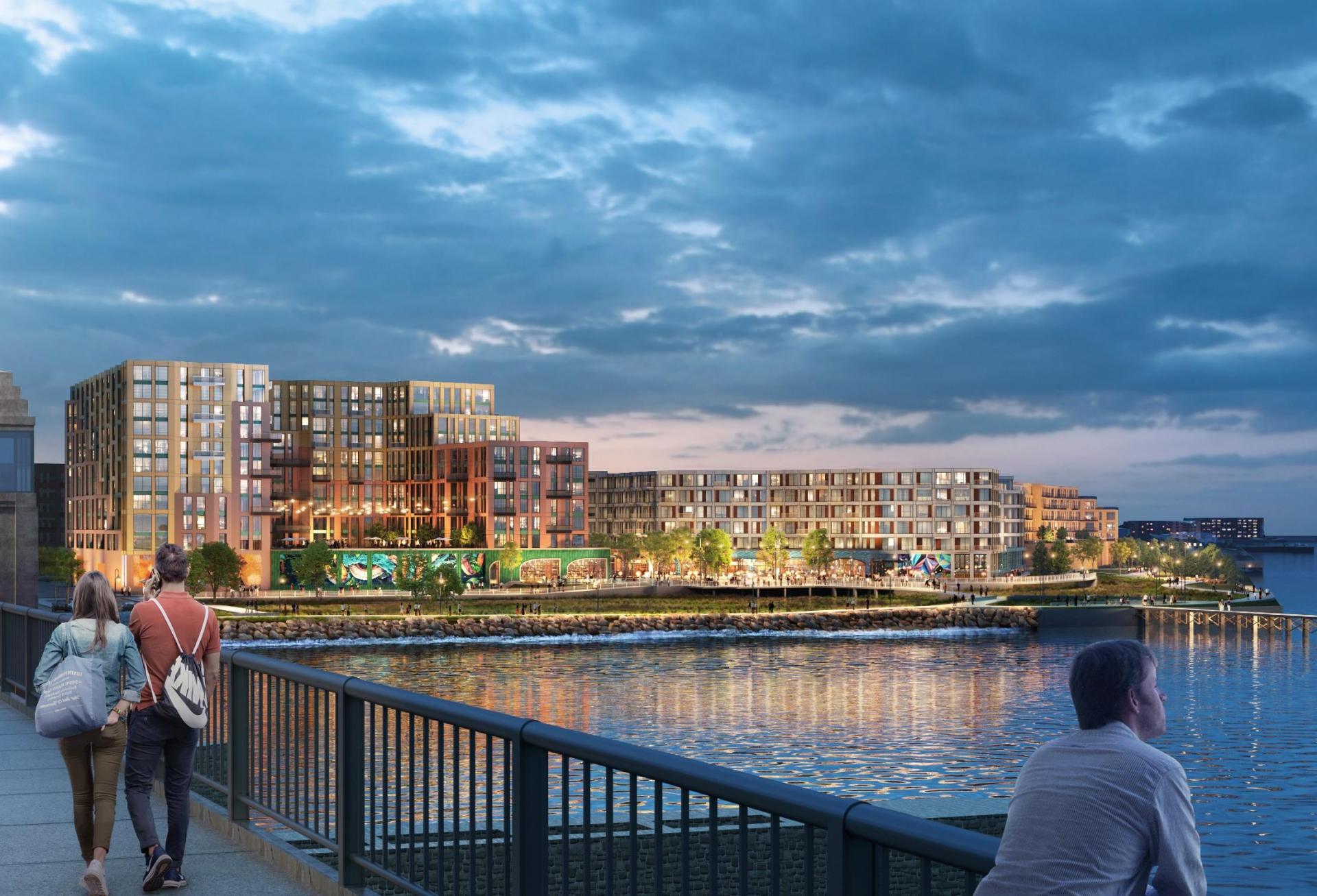 A rendering of Samuels & Associates' 830 Lynnway development in Lynn.