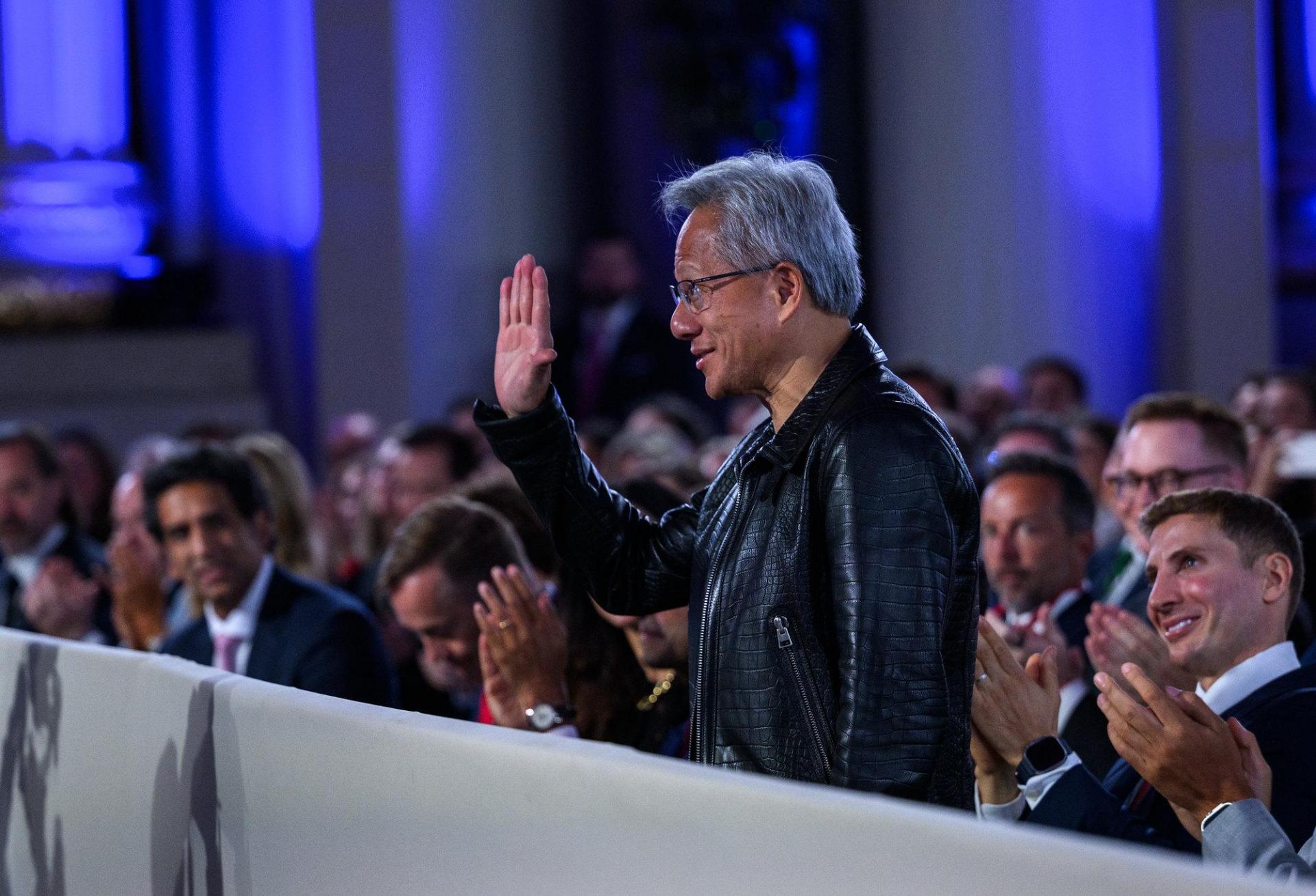 Nvidia CEO Jensen Huang at the White House AI Summit in July 2025.