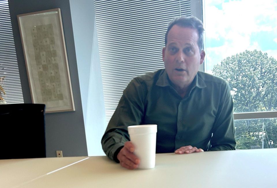 John Dewberry in his office at Peachtree Pointe