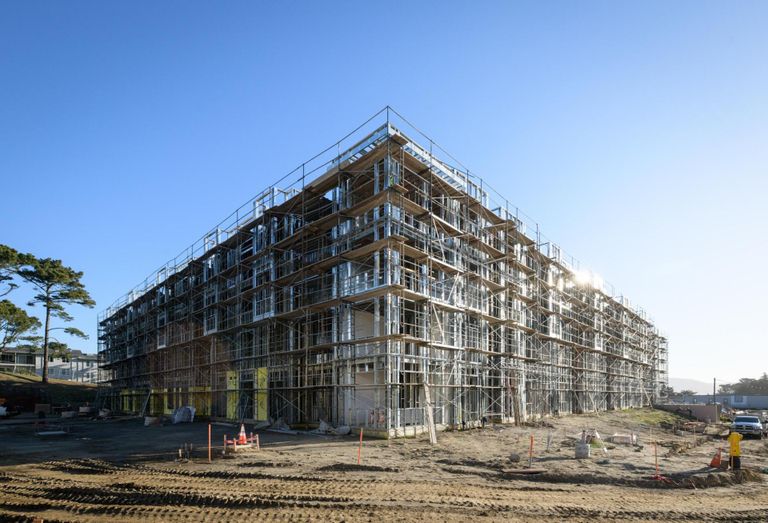 Construction of housing for teachers and faculty of Jefferson Union High School District at Serramonte Del Rey, Daly City, California