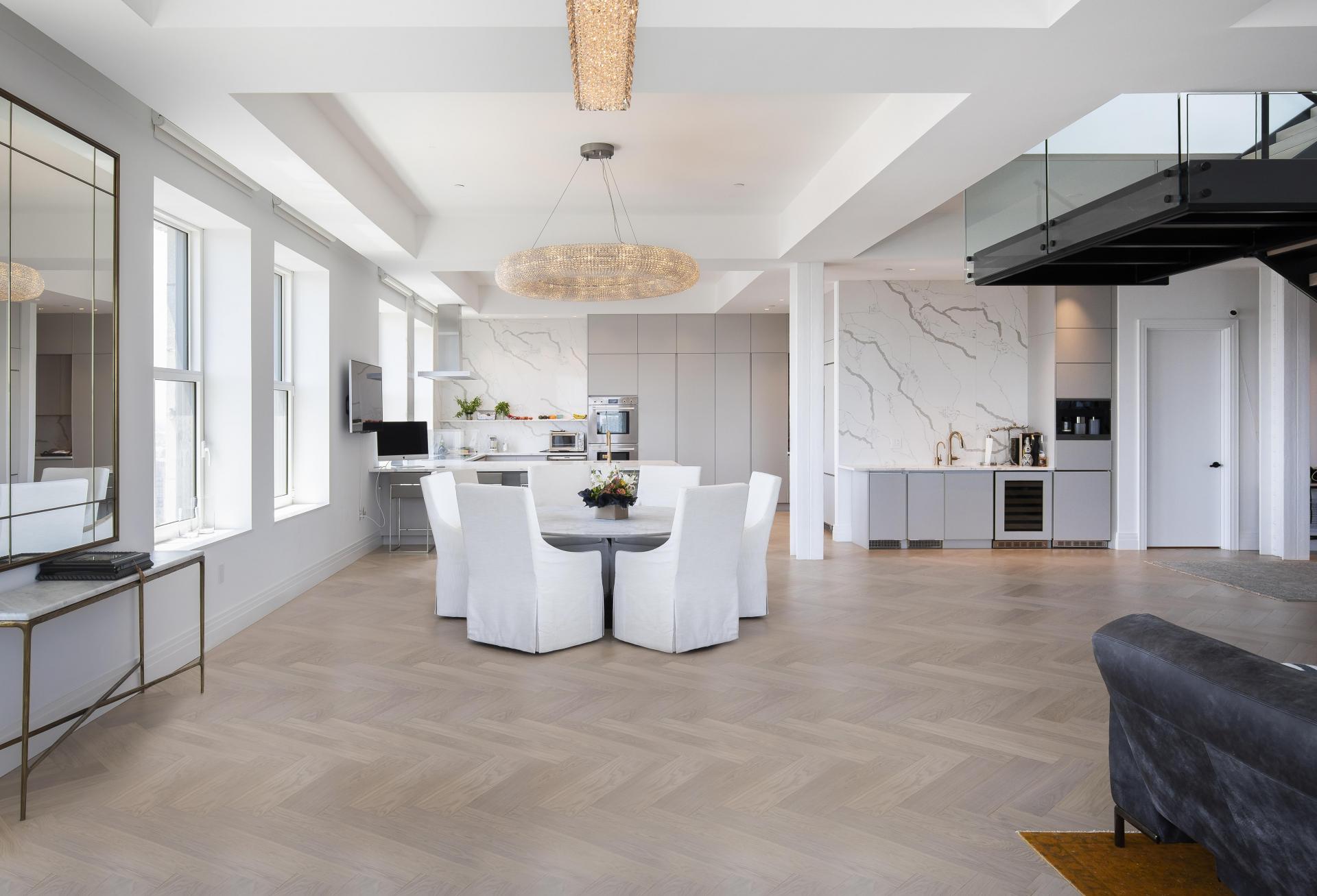 A living room with high-quality fixtures 