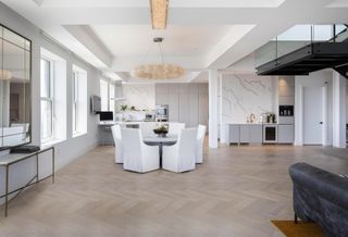 A living room with high-quality fixtures 