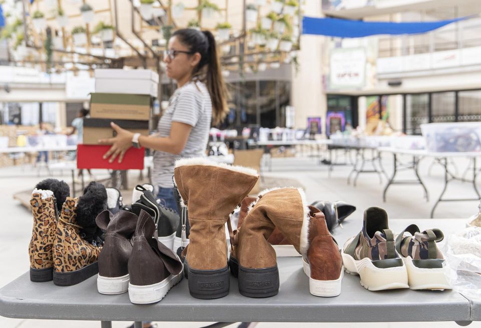 Woman with shoes, Zappos