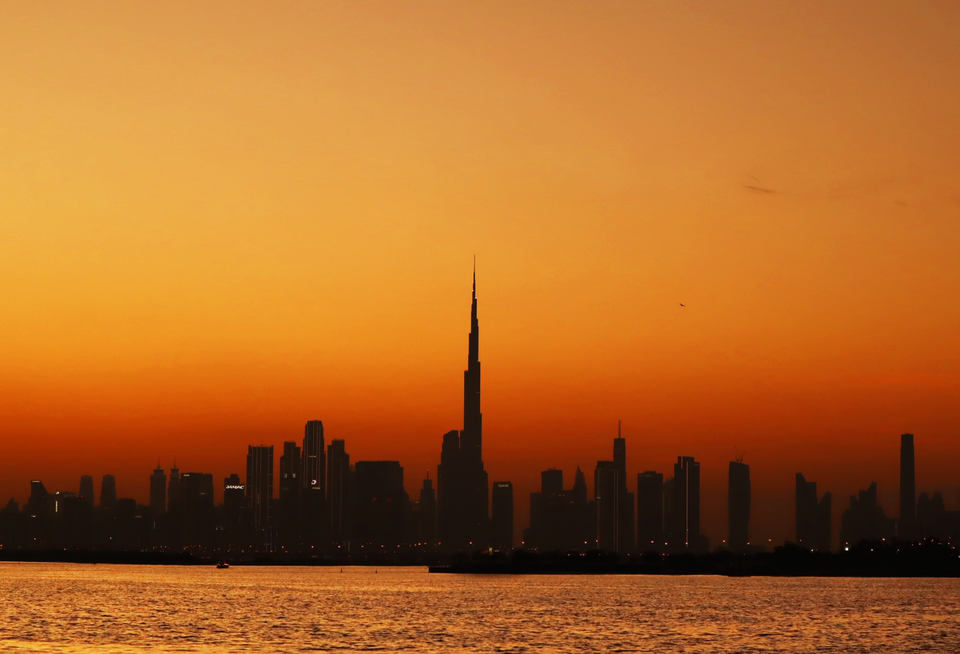 The skyline of Dubai, the largest city in the Gulf region.