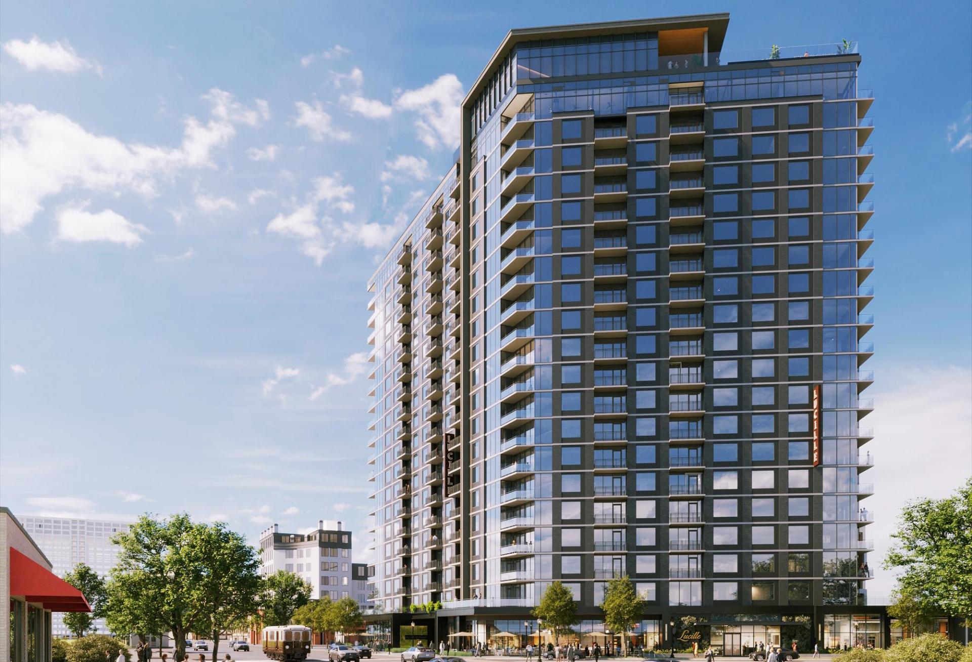 A rendering of The Lucille, projected to be completed in 2028.