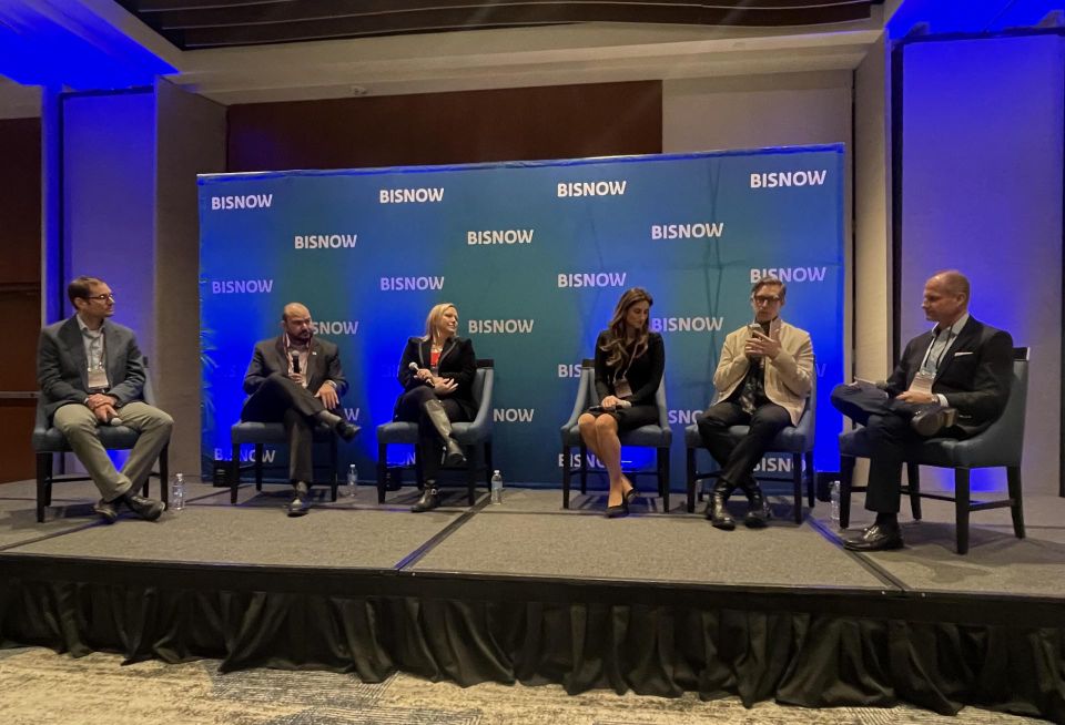 Stantec's Ray Kettner, Congress Group's James Apodaca, HLB Lighting Design's Carrie Hawley, Ionic Development's Kaitlin McCarthy, The HYM Investment Group's Josh Billings and NFP's Brooks Finnegan.