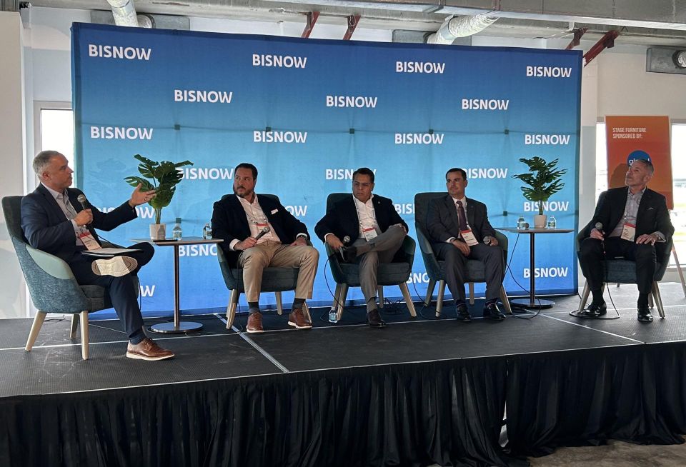 Avila’s Asnardo Garro, Vertix Group’s Albert Arisso, Amerant Bank‘s Juan Esterripa, Ocean Bank’s Eddie Diaz, Grove Bank & Trust’s Jose Cueto discussed financing commercial real estate in today’s environment at the event.…. at Bisnow’s Miami State of the Market conference on Sept. 25, 2024.