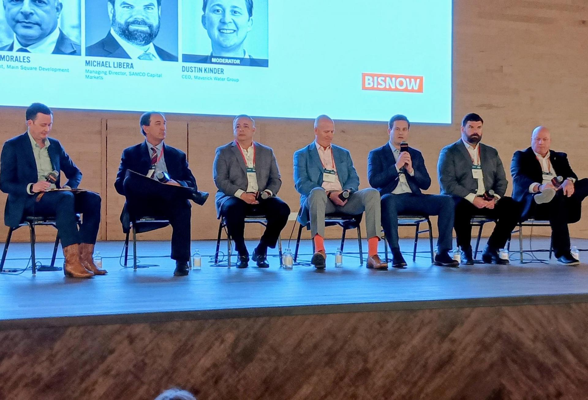 Panelists at Bisnow's 2026 DFW Master Planned Communities event. 