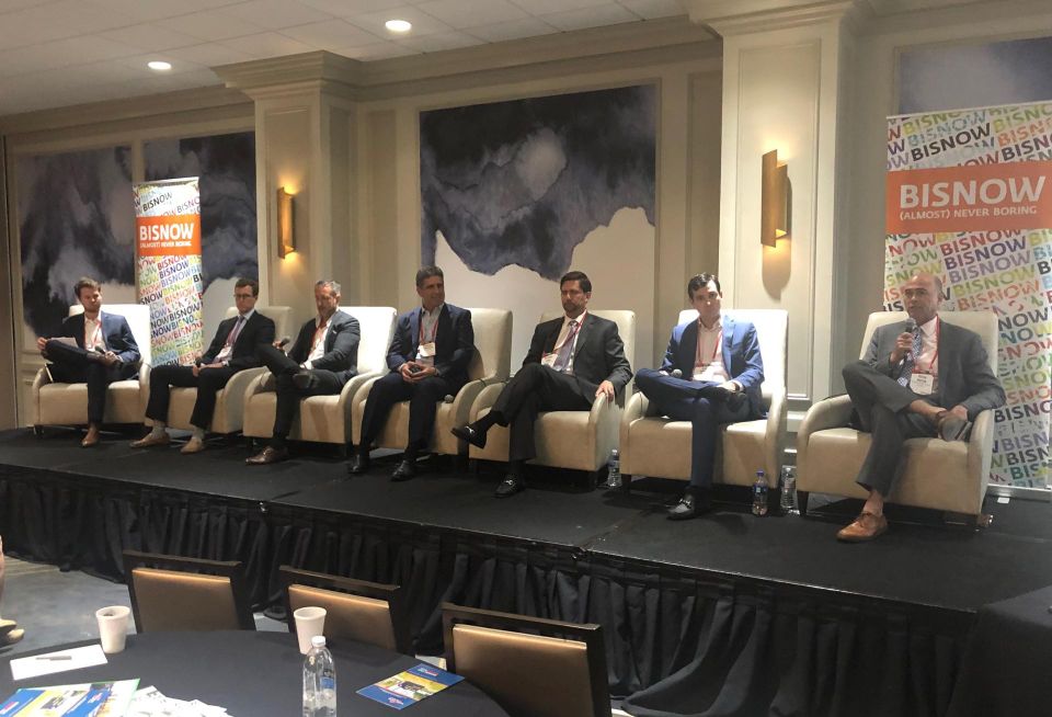 Higginbotham Associate Braden Griffith, FCP Associate Cole Kellogg, Hunt Real Estate Capital VP John Sloot, Arel Capital Managing Partner Richard Leibovitch, Allied Orion Group CEO Ricardo Rivas, AECOM Capital Associate Alec Morris, Buckhead Investment Partners CEO Kevin Kirton