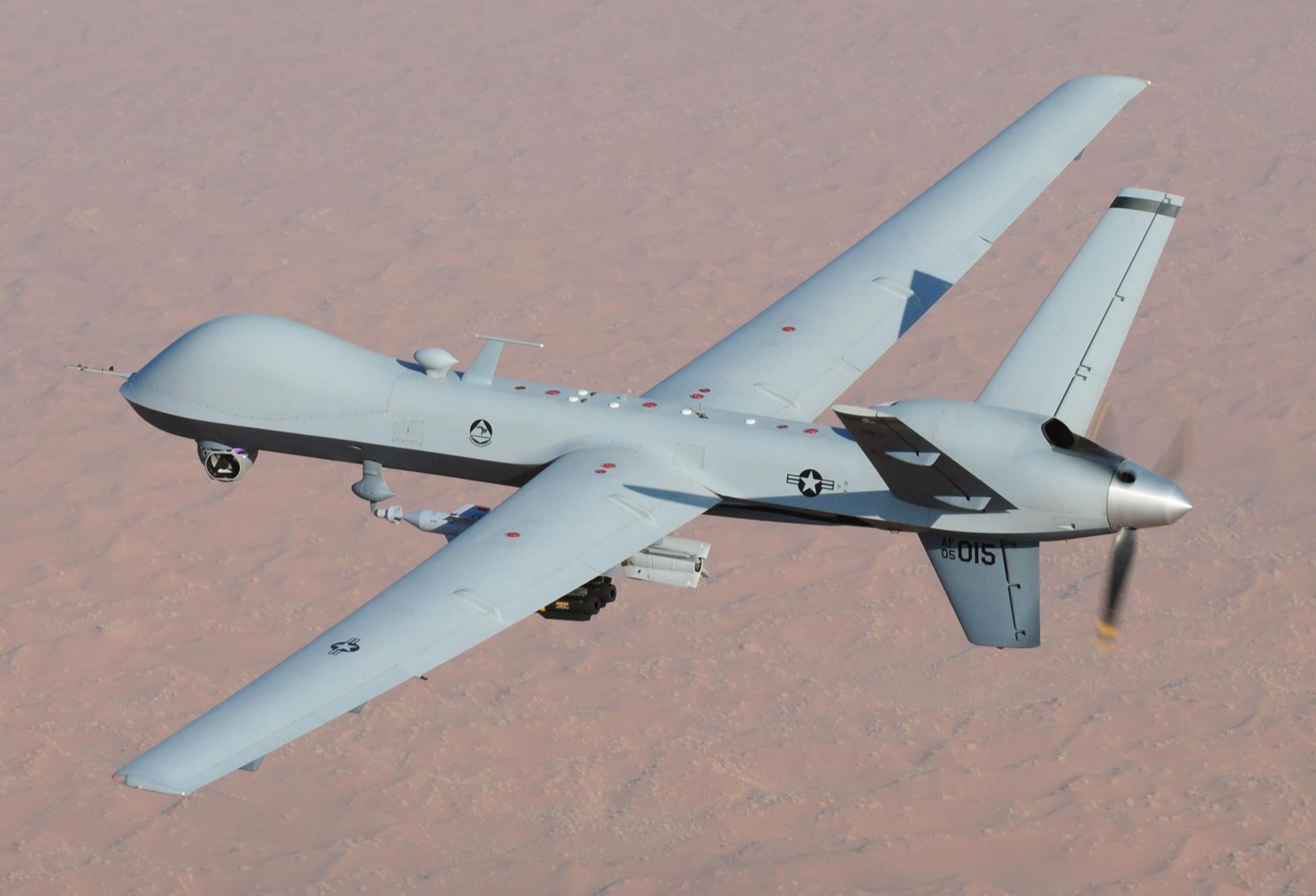 An unmanned aerial vehicle. 
