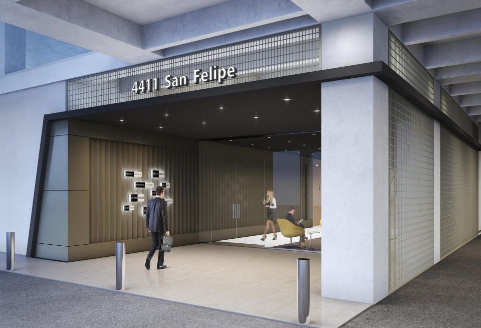 A rendering of the entrance of 4411 San Felipe