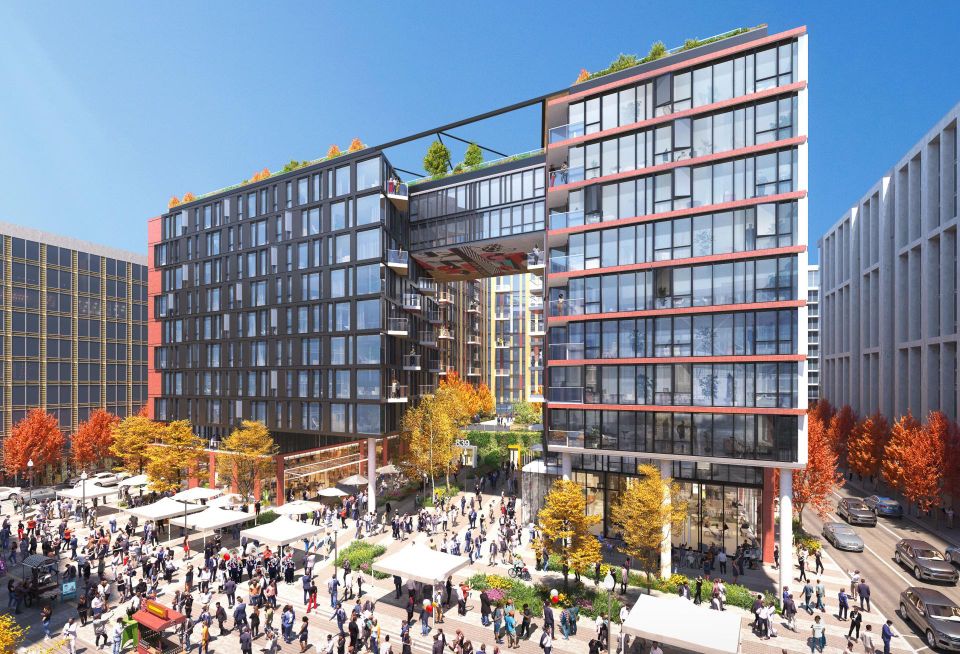 A rendering of the proposed development at 2251 Sherman Ave. NW and 2047 9th St. NW