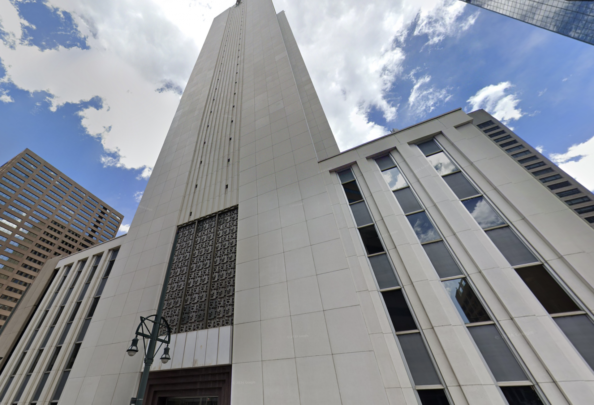 A Google Maps street view of the tower at 621 17th St. in Denver