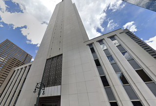 A Google Maps street view of the tower at 621 17th St. in Denver