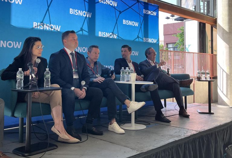 Domain Companies' Madeleine Roy, Rybak Development's Sergey Rybak, Witkoff Group's Scott Alter, Meridian Capital Group's James Murad and Brown Harris Stevens Development Marketing's Stephen Kliegerman.