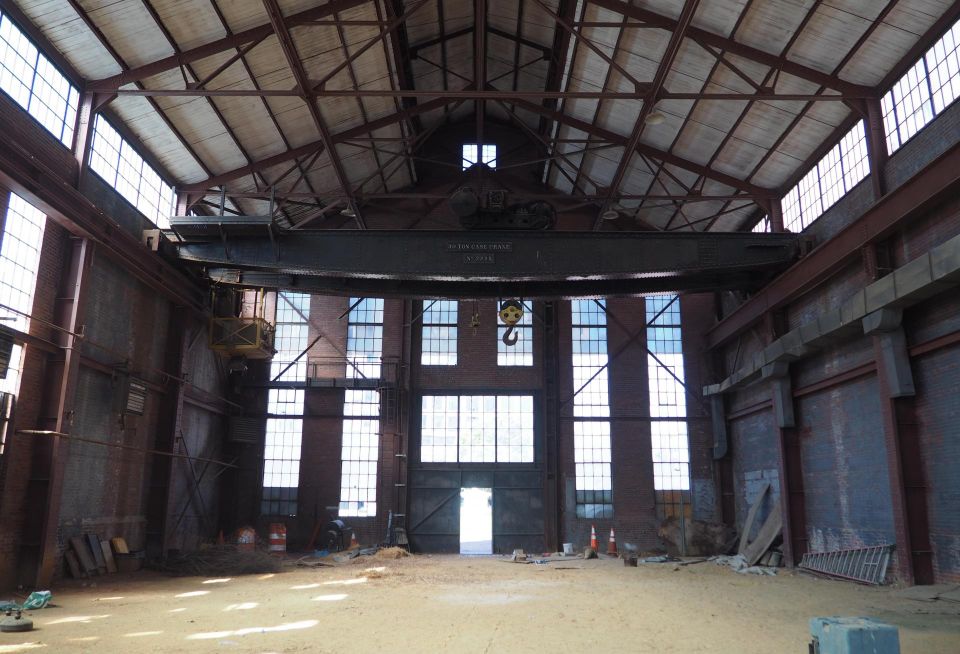 Interior of 200 Tingey St. SE, facing Tingey Plaza and Canal Street showing a