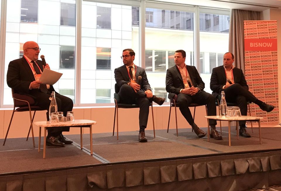 Rosenberg & Estis' Michael Lefkowitz, KKR's Robert Dusel, Haven Capital's Joseph Shanley and Meridian's Morris Betesh at BMAC 2022.