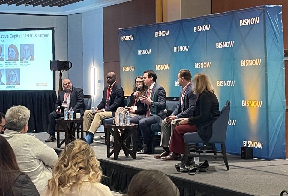 Rockland Trust's John Quintal, Massachusetts Housing Investment Corp.'s Moddie Turay, MassHousing's Kathleen Evans, Red Stone Equity Partners' Nick Keefe, Related Beal's Nick Boehm and Sullivan & Worcester's Karen Kepler.