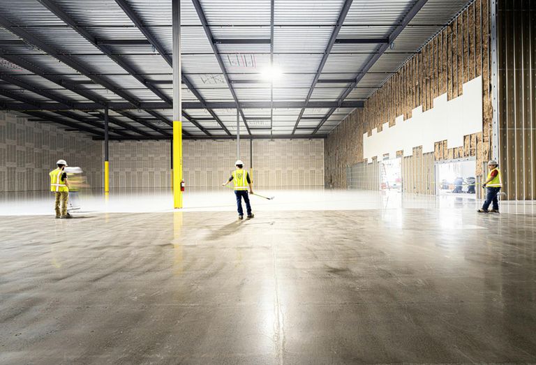 big empty warehouse 