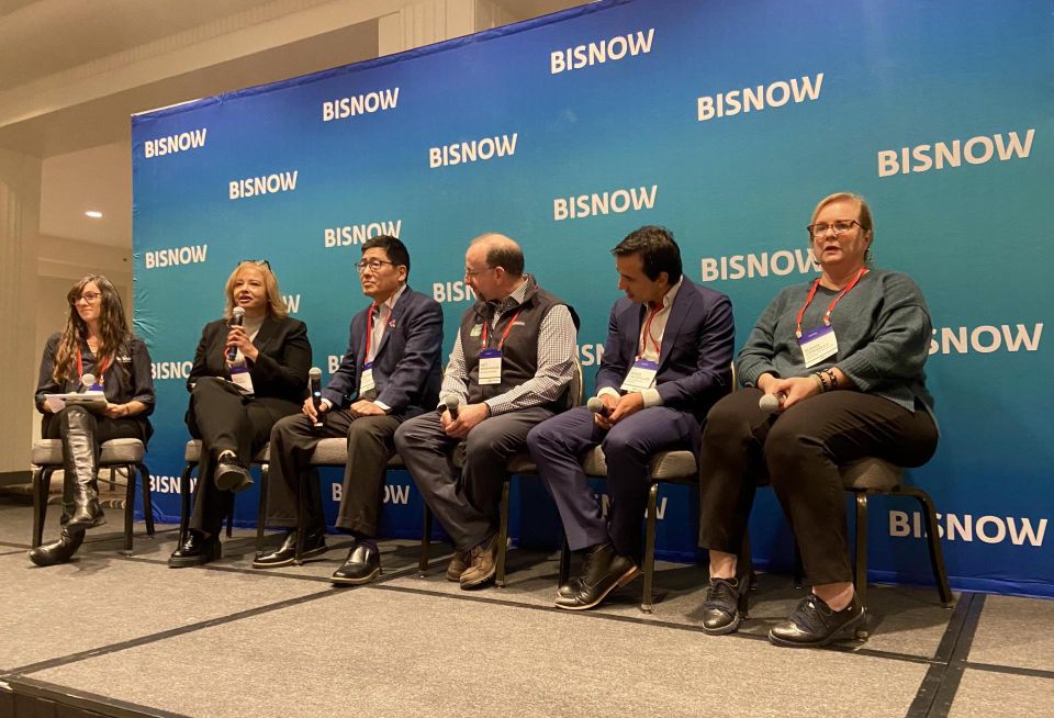 Sullivan & Worcester's Jennifer Schultz, Maloney Development, LLC's Felicia Jacques, MKA Architecture's Michael Kim, Bald Hill Builders' Matt Grosshandler, The Community Builders' David Valecillos and Housing Opportunities Unlimited's Susan Connelly.