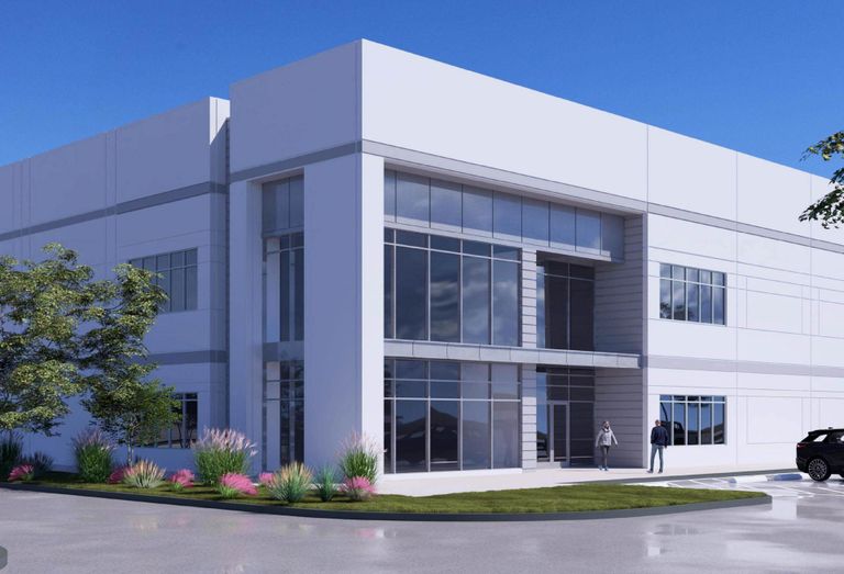 Rendering of an industrial building.