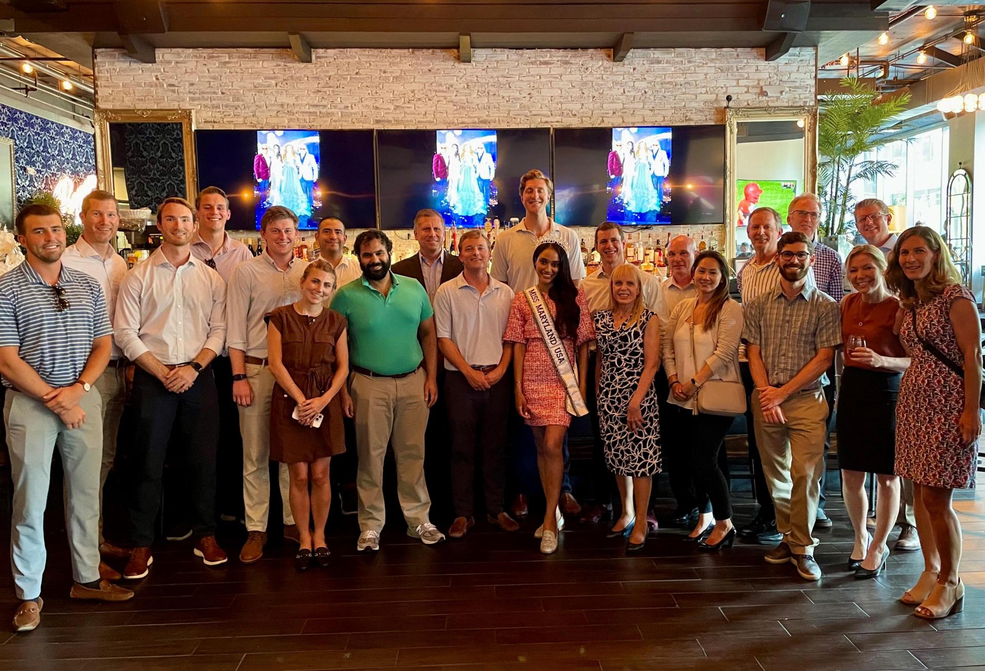 Savena Mushinge JLL colleagues threw her a party at D.C.'s Proper 21 this summer.
