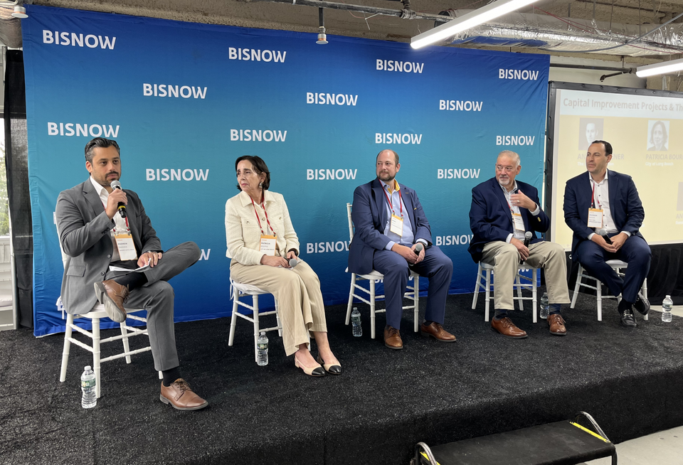 Dansker Capital Group's Andrew Dansker, Long Beach's Patricia Bourne, Nuveen Green Capital's Mike Doty, Hempstead IDA/LDC's Thomas Grech and The Feil Organization's Andrew Wiener.