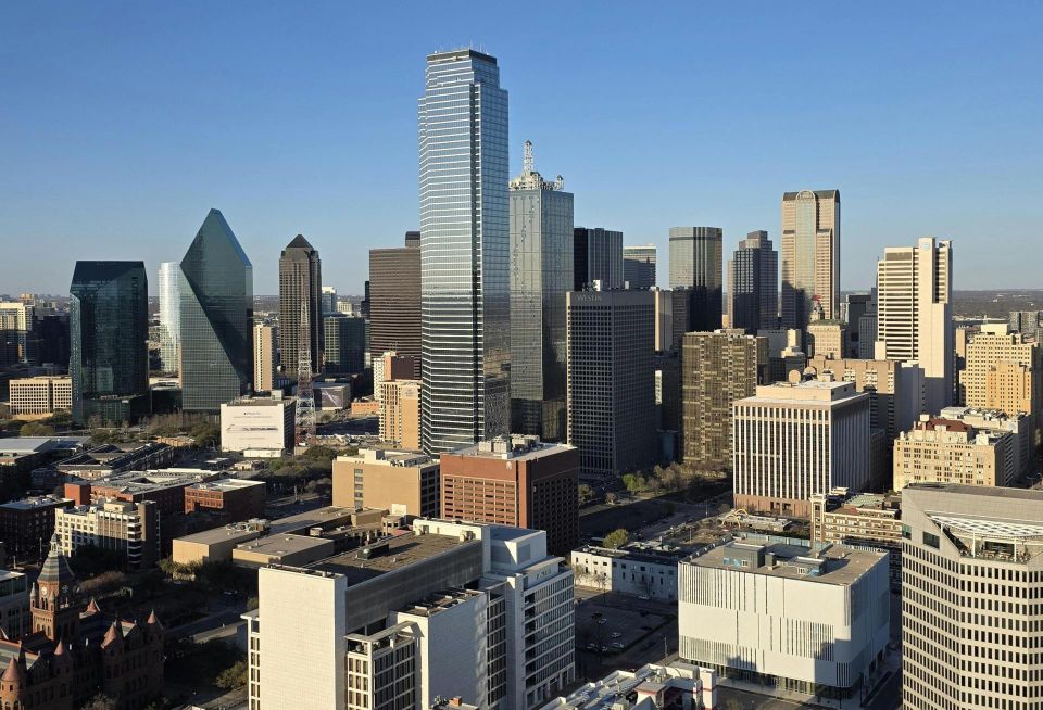 Dallas skyline.