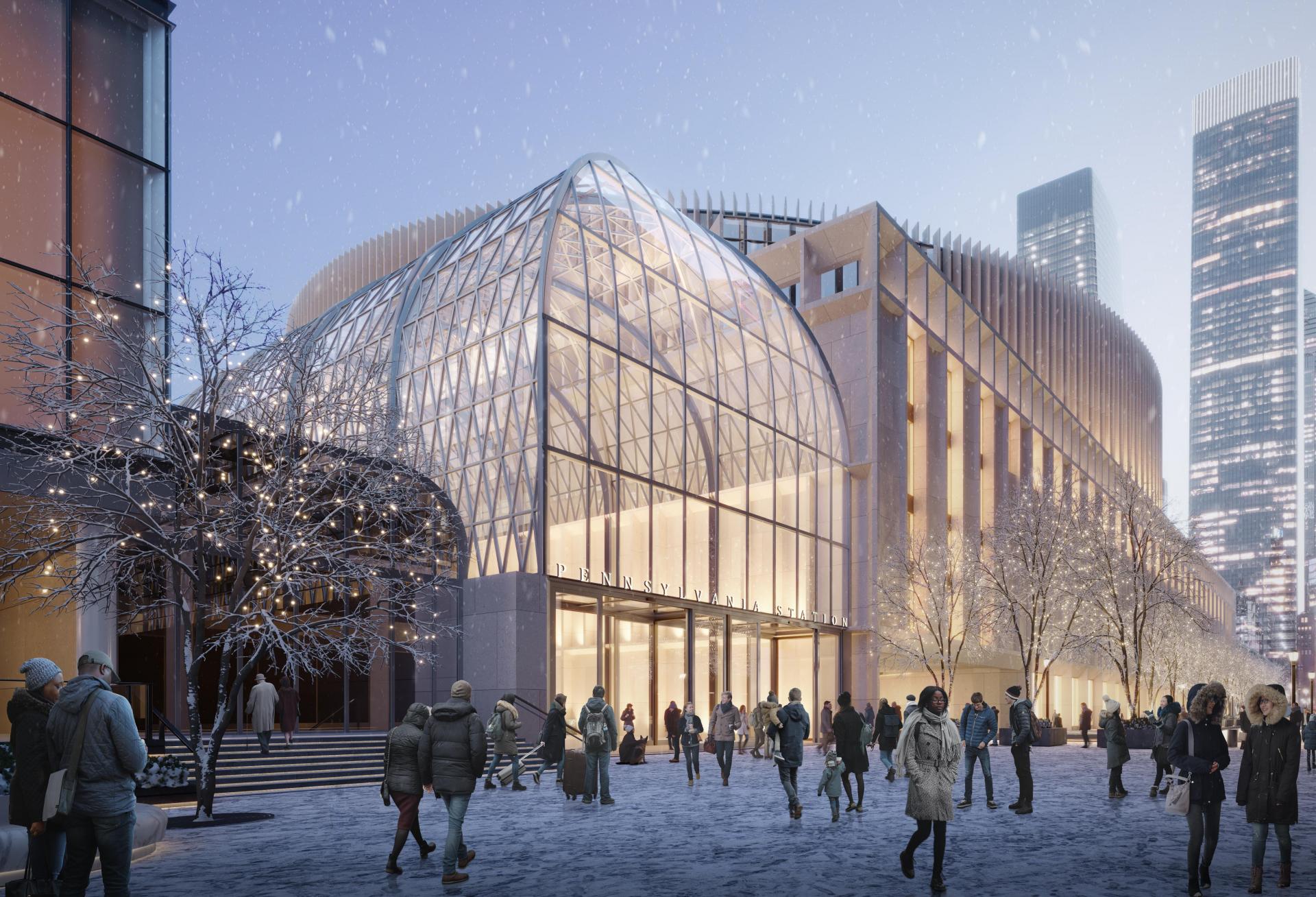 Renderings Revealed For $6B Penn Station Plan Going Head-To-Head With The MTA