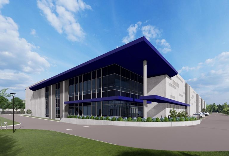 A rendering of AREP and Harrison Street's planned ABX-1 at Beaumeade data center in Loudoun County. 