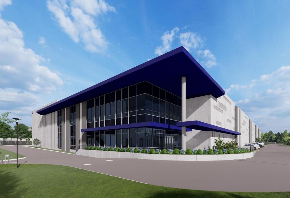 A rendering of AREP and Harrison Street's planned ABX-1 at Beaumeade data center in Loudoun County.