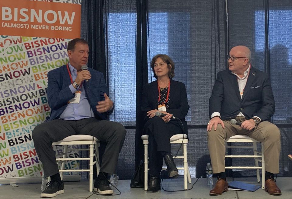 SL Green's Steve Durels, Viacom/CBS' Ellen Albert and Cushman & Wakefield's Bruce Mosler