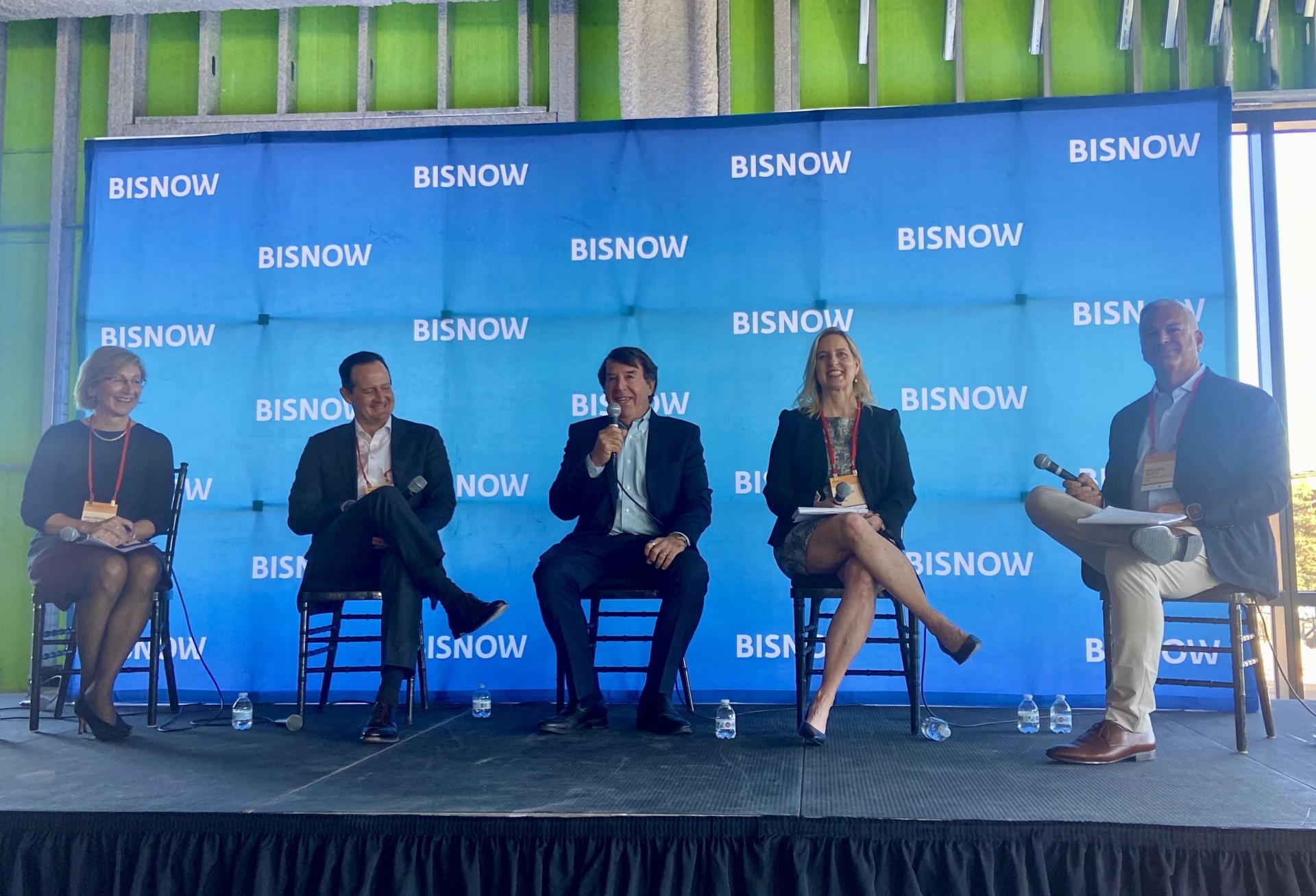 Barings' Maureen Joyce, The Davis Cos.' Stephen Davis, The Mount Vernon Co.'s Bruce Percelay, M&T Bank's Colleen Foy and Nutter McClennen & Fish's Michael Scott.