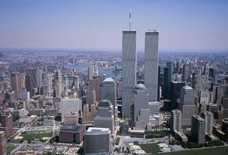 The twin towers of the World Trade Center in New York City, prior to Sept. 11, 2001.