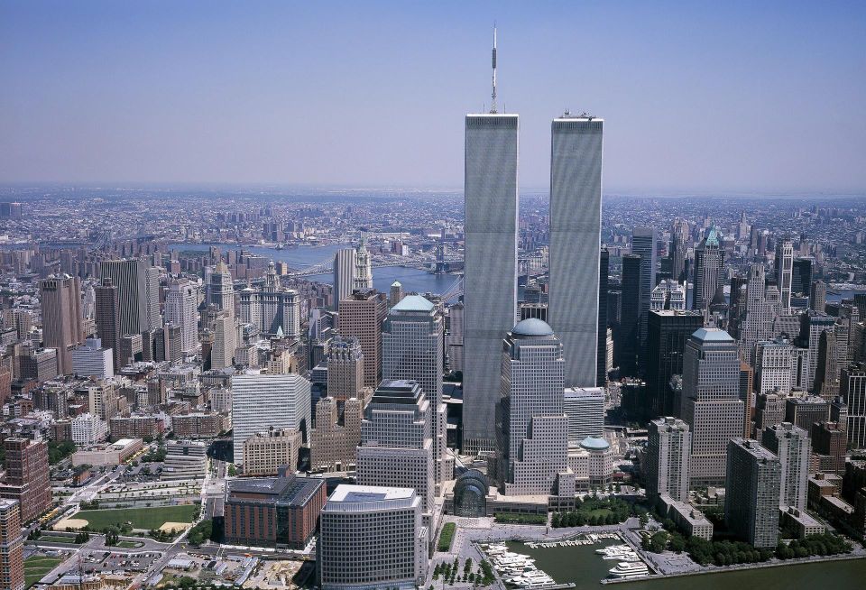 The twin towers of the World Trade Center in New York City, prior to Sept. 11, 2001.