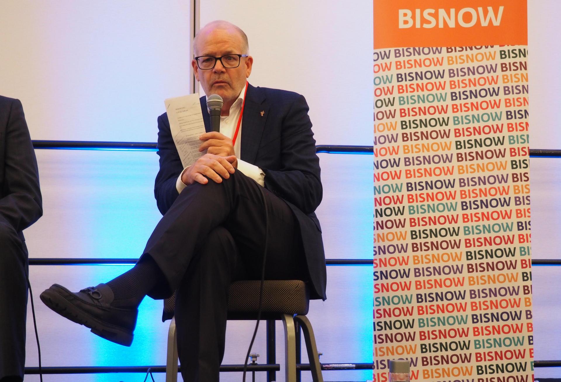 David Duncan, president & CEO of First Hospitality, speaks during a panel at Bisnow's Lodging and Investment Summit in Washington, D.C. on Aug. 2, 2022.