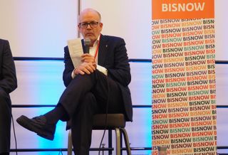 David Duncan, president & CEO of First Hospitality, speaks during a panel at Bisnow's Lodging and Investment Summit in Washington, D.C. on Aug. 2, 2022.