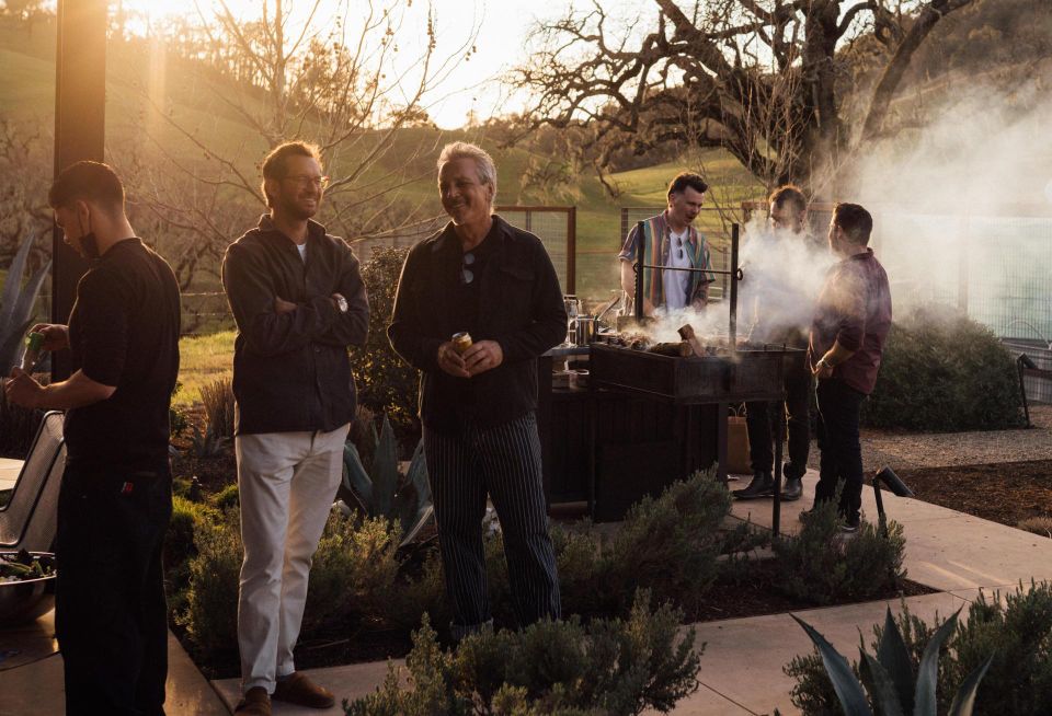 Adam Gordon with a group of chefs.