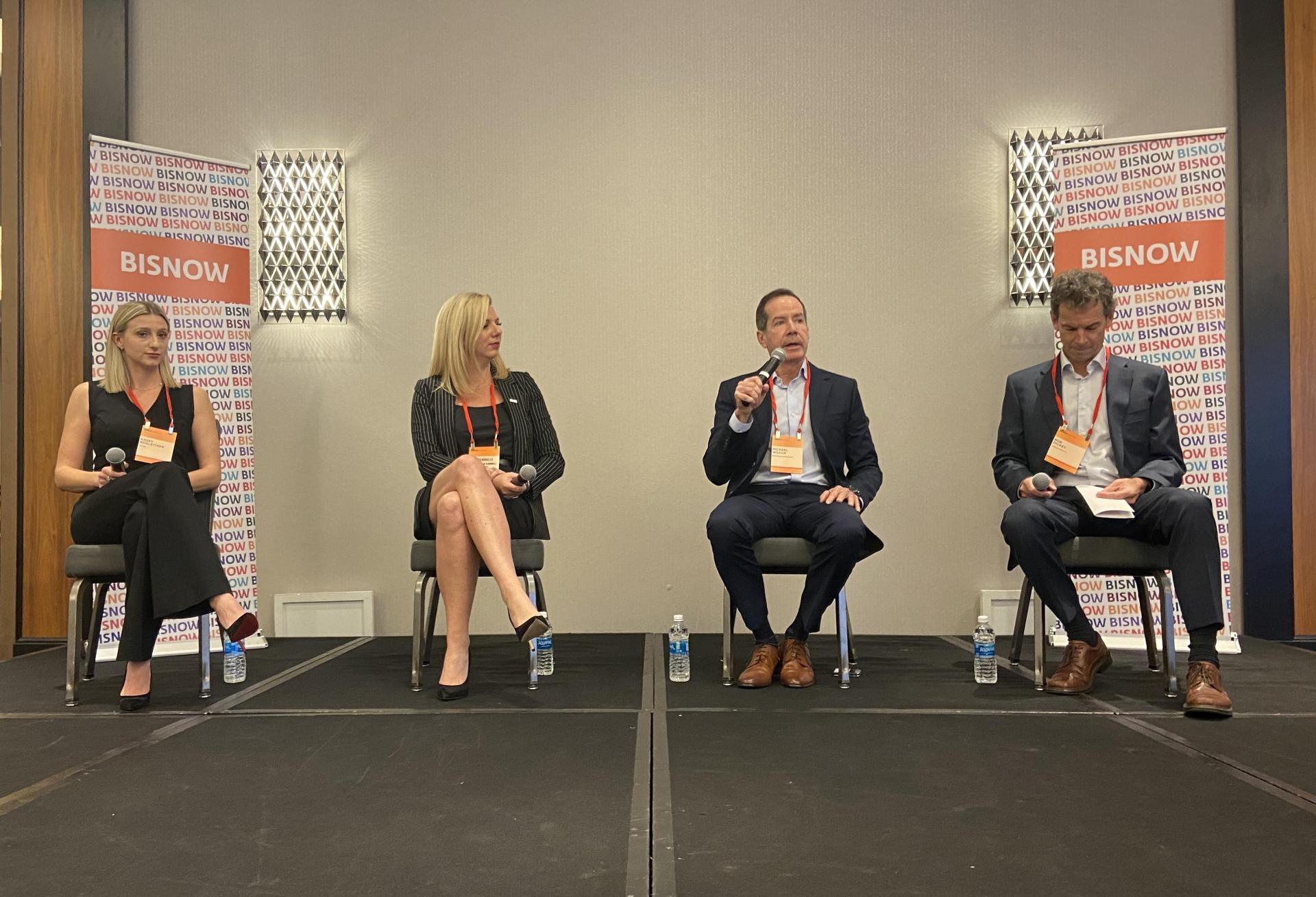 Trane's Kasey Boxleitner, MassBio's Kendalle Burlin O’Connell, Bulfinch Cos. Michael Wilcox and Leggat McCall's Rob Dickey.