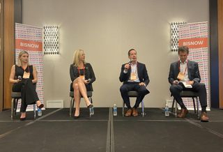 Trane's Kasey Boxleitner, MassBio's Kendalle Burlin O’Connell, Bulfinch Cos. Michael Wilcox and Leggat McCall's Rob Dickey.